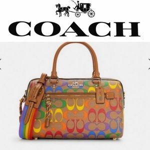 Rowan Satchel In Rainbow Signature Canvas